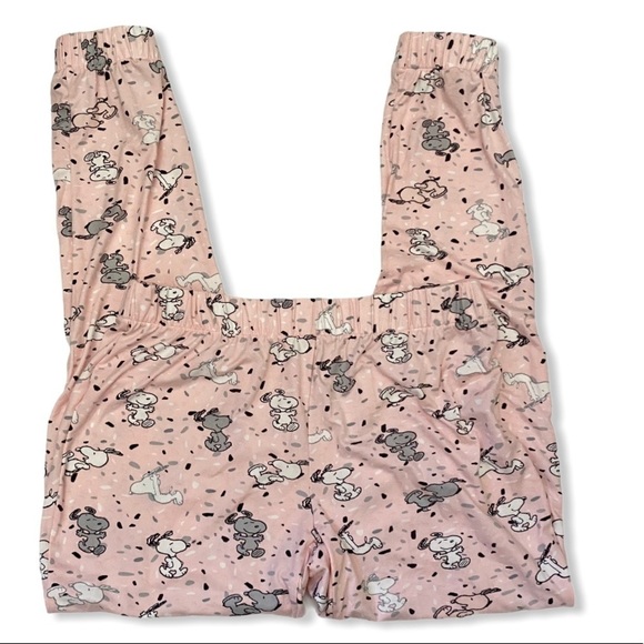 Munki Munki Peanuts Snoopy Pink Pj Joggers Small - Picture 5 of 6